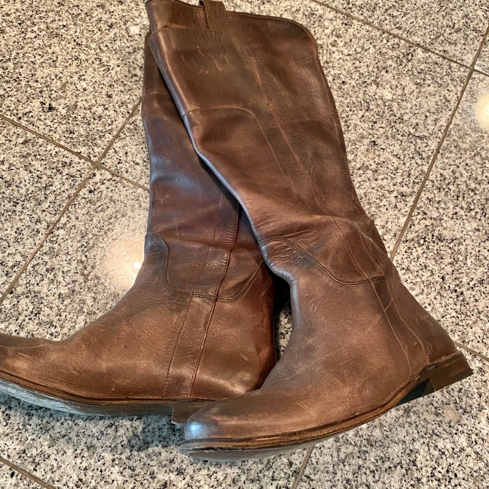 EUC Frye Paige Tall Riding Boots in Slate 6.5